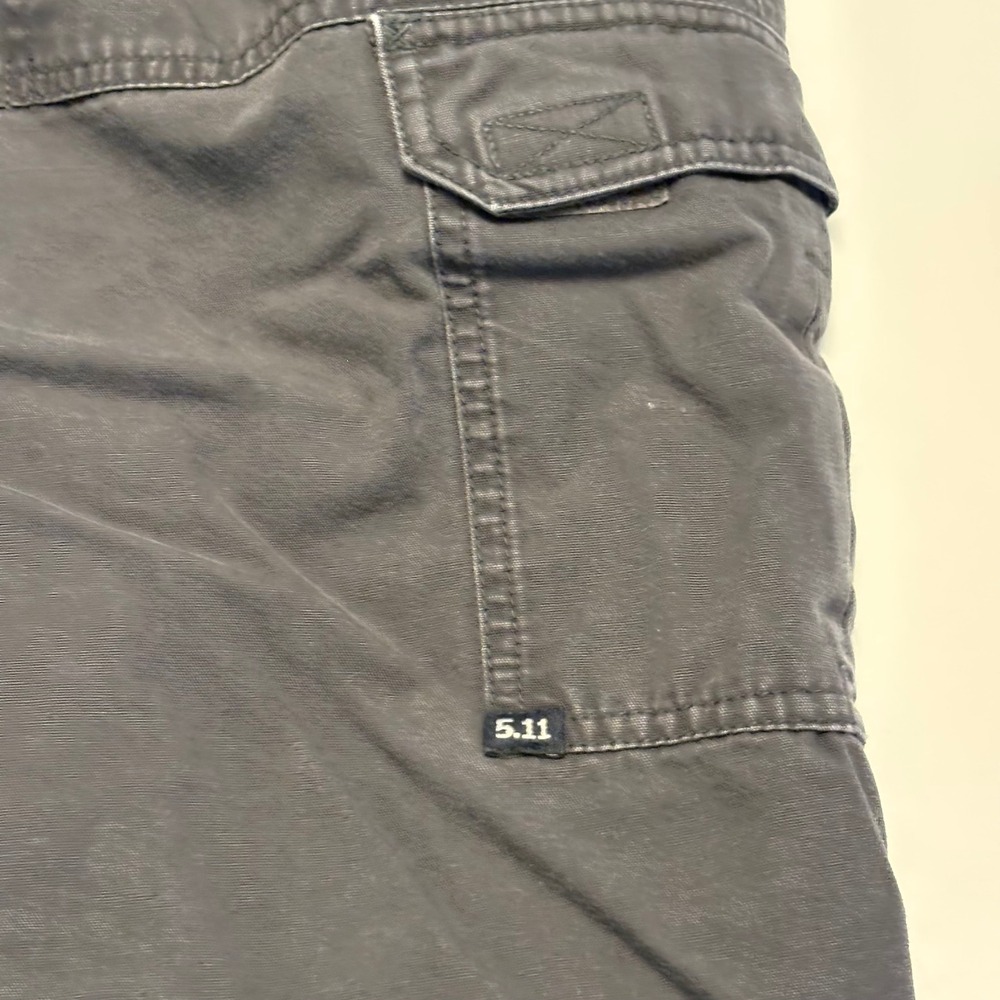 5.11 Tactical Cargo Pants Mens 44x30 Grey Cotton Canvas Utility Workwear 74251 - Picture 5 of 10